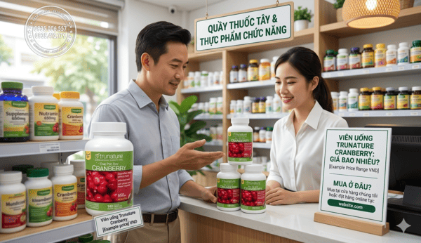 Viên uống Trunature Cranberry giá bao nhiêu, mua ở đâu?